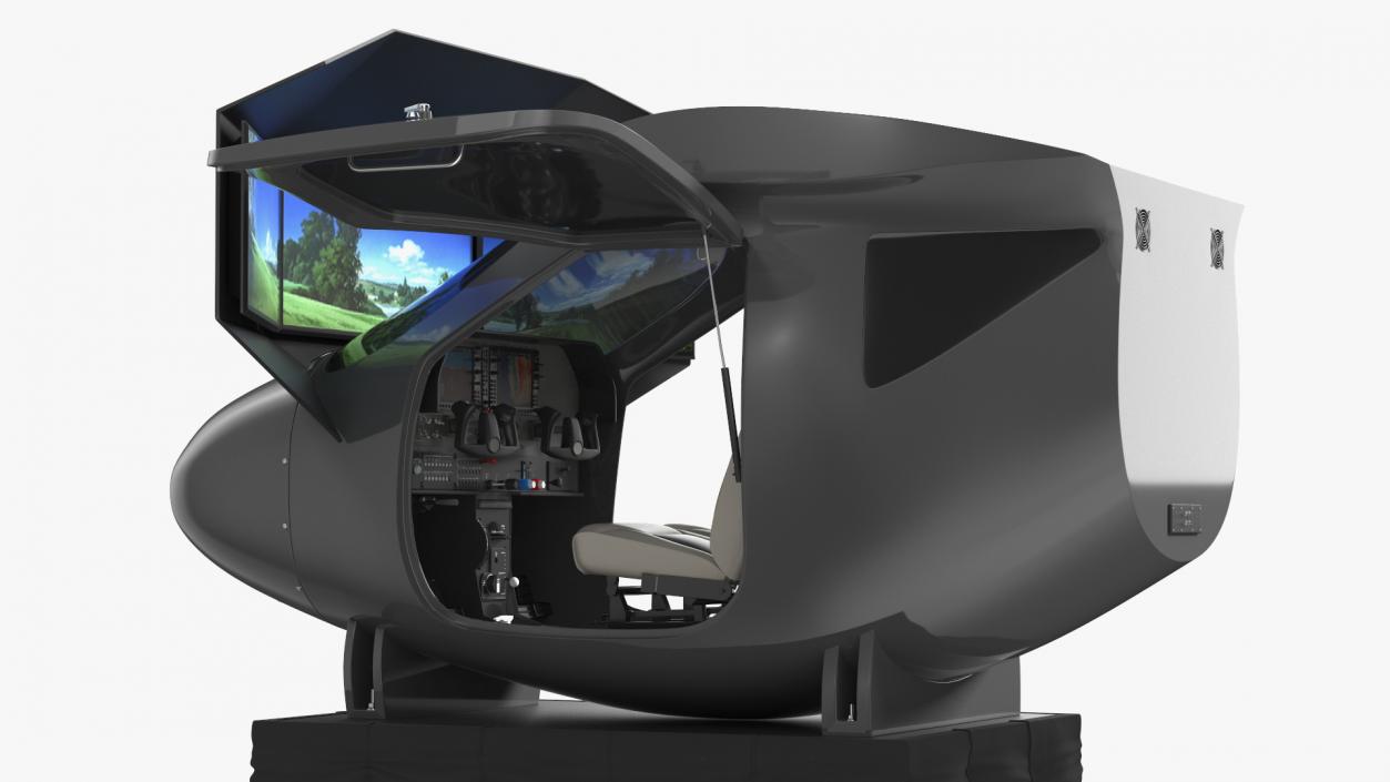 3D Flight Simulator Rigged model