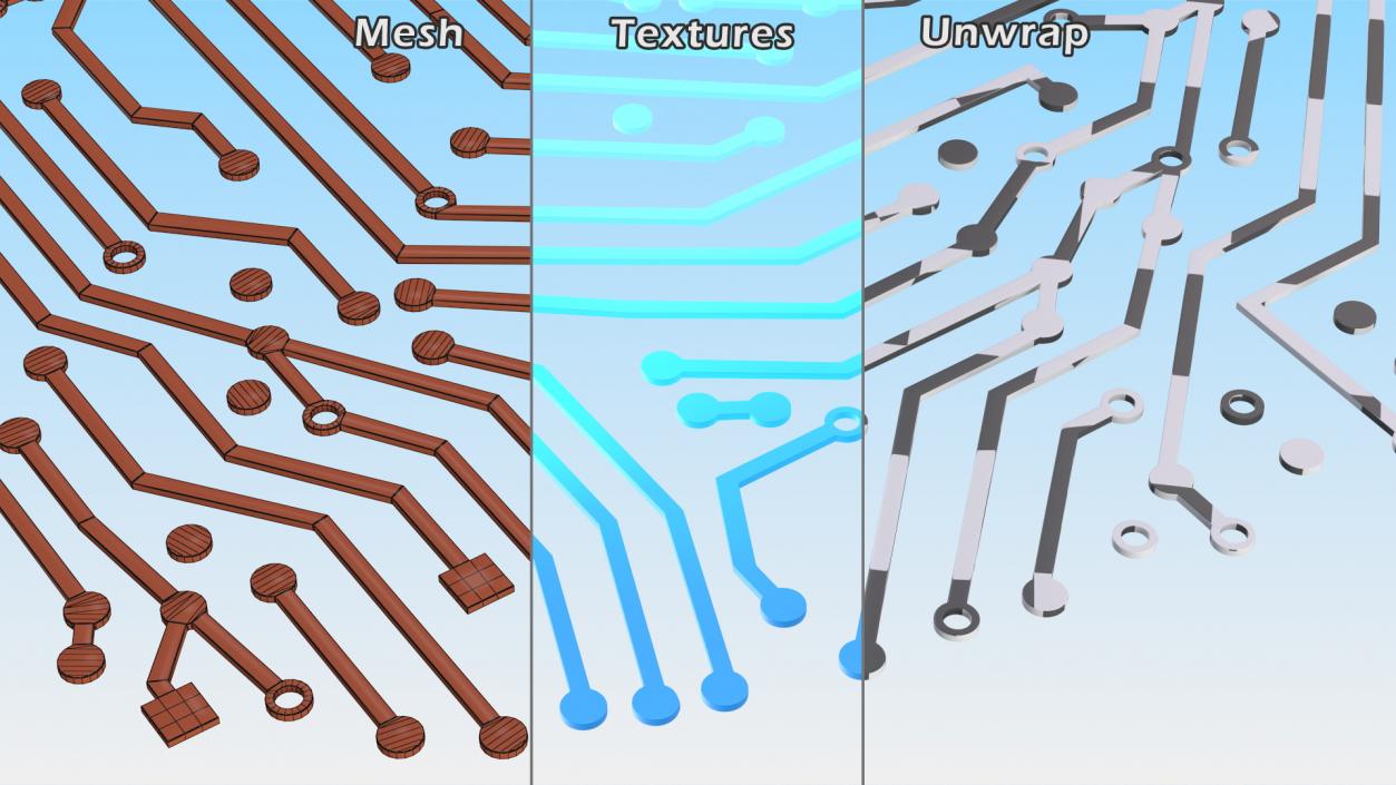 3D Electronic Fingerprint Blue Light model