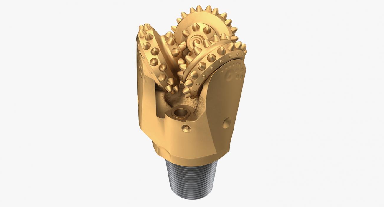 3D Tricone Button Bit model