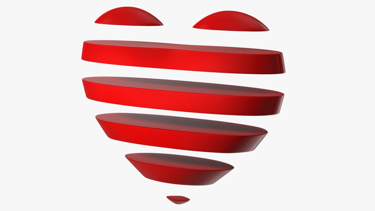 3D Heart Emojis Collection model