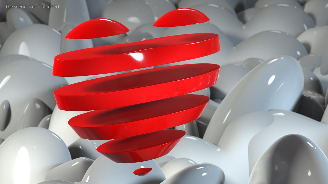 3D Heart Emojis Collection model