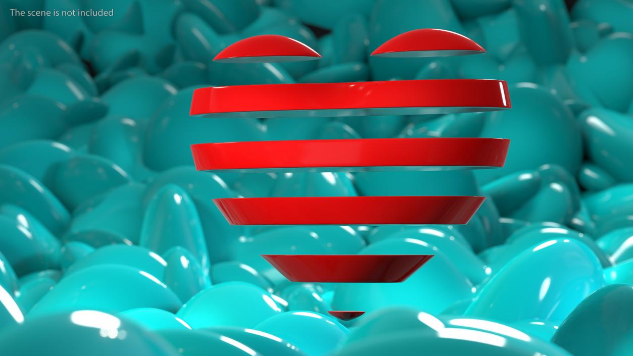 3D Heart Emojis Collection model