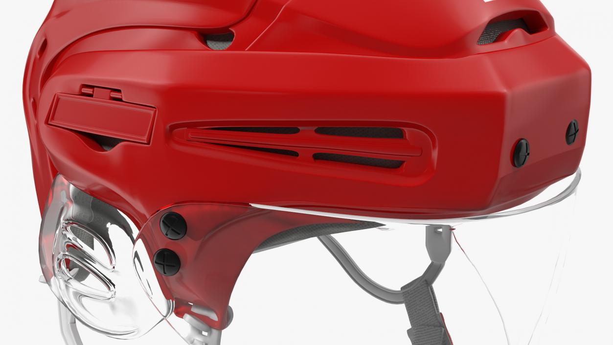 Hockey Helmet Red 3D