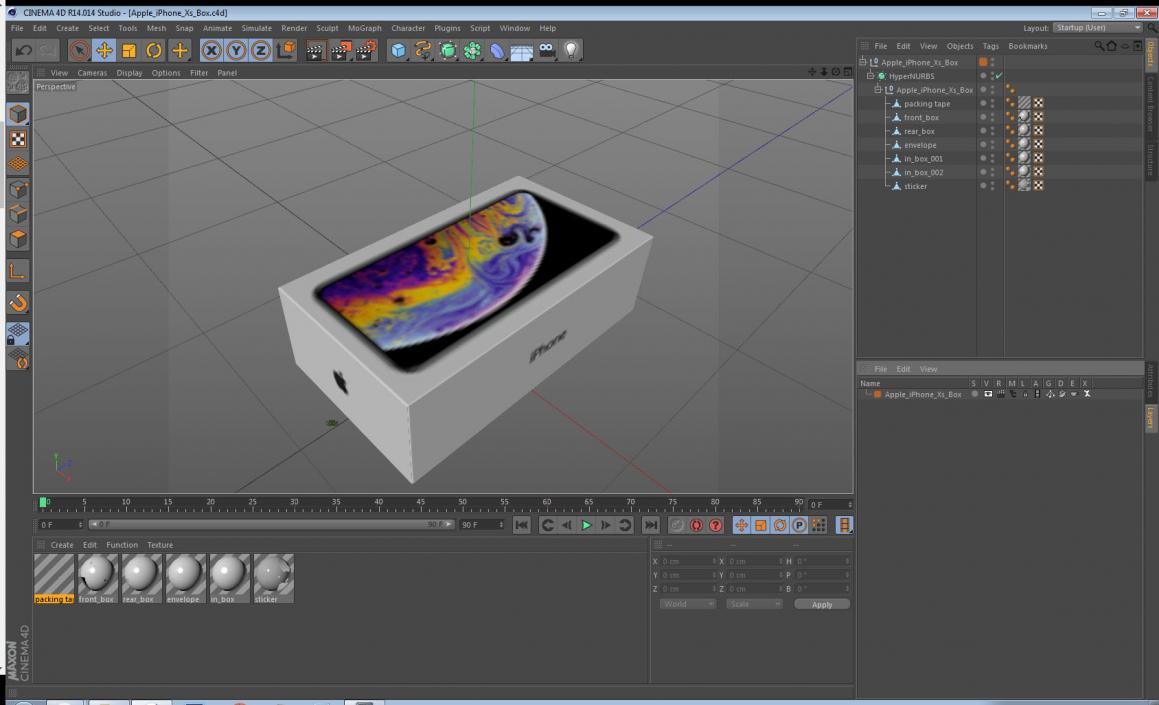 Apple iPhone Xs Box 3D model
