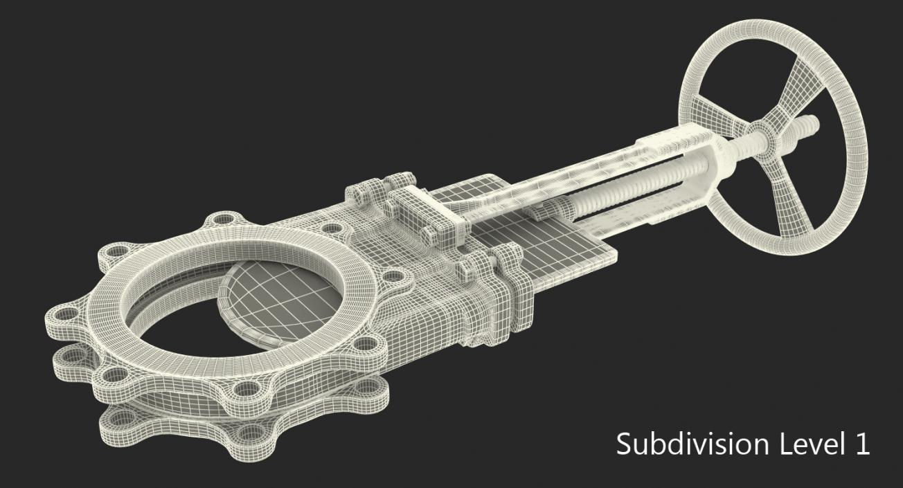 3D Knife Gate Valve