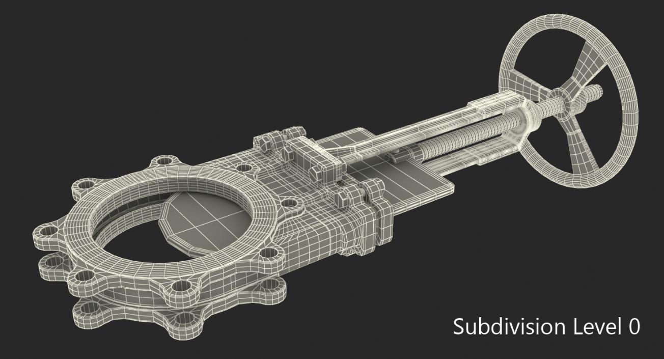 3D Knife Gate Valve