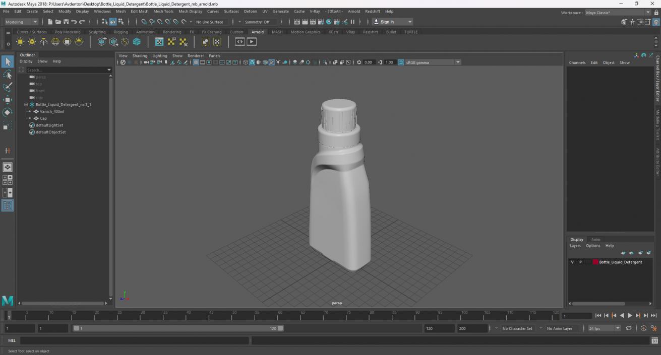 3D Bottle Liquid Detergent model