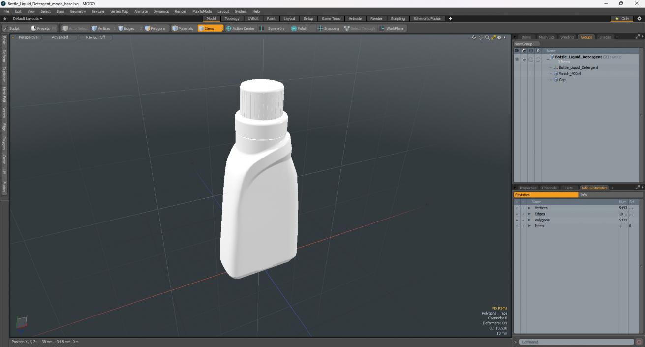 3D Bottle Liquid Detergent model