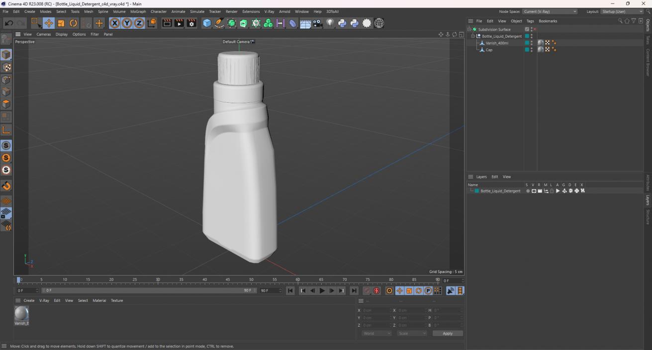 3D Bottle Liquid Detergent model