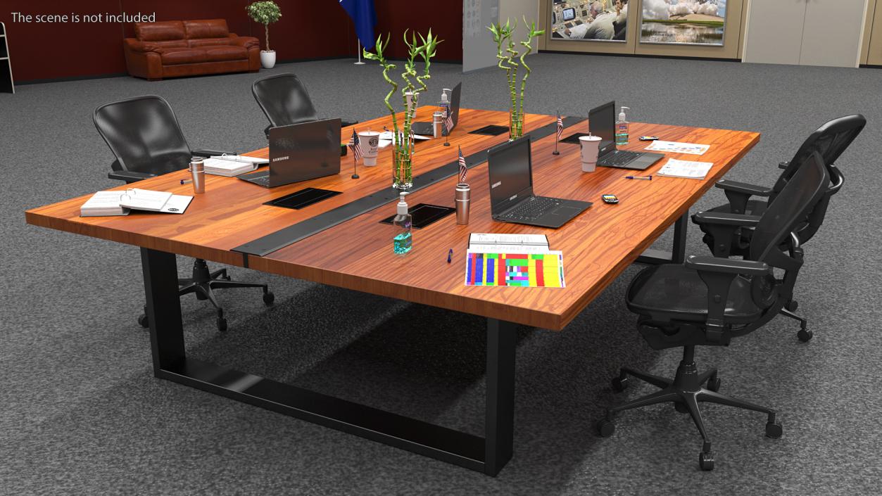 3D model Modular Conference Table with Data Ports