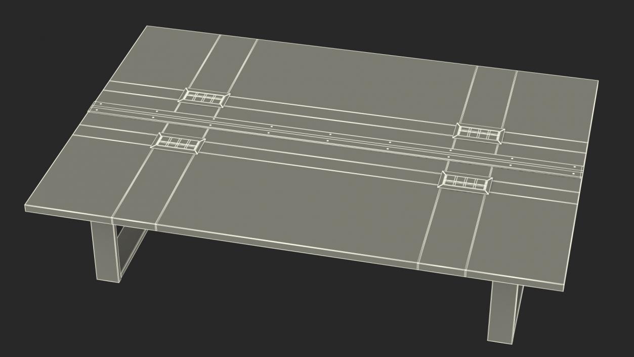 3D model Modular Conference Table with Data Ports