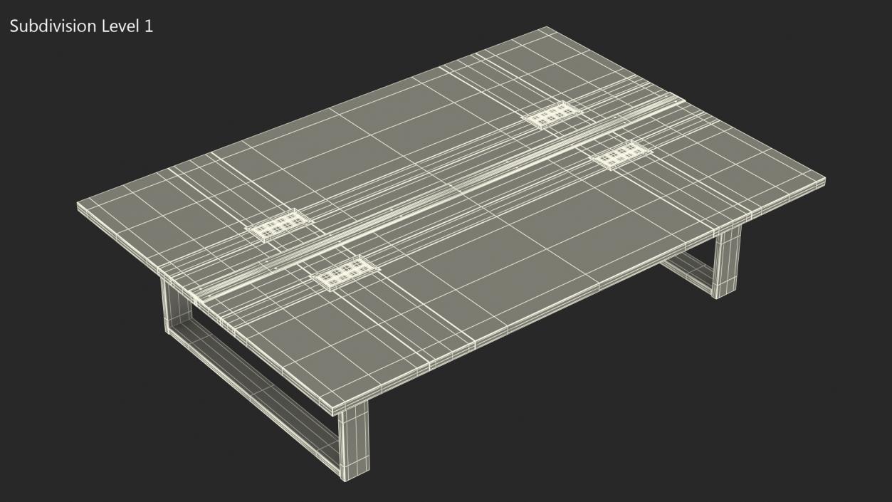 3D model Modular Conference Table with Data Ports