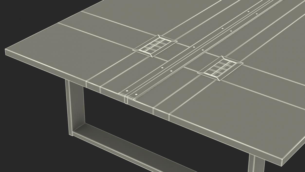 3D model Modular Conference Table with Data Ports