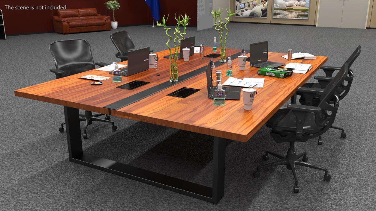 3D model Modular Conference Table with Data Ports