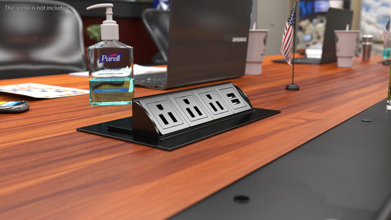 3D model Modular Conference Table with Data Ports