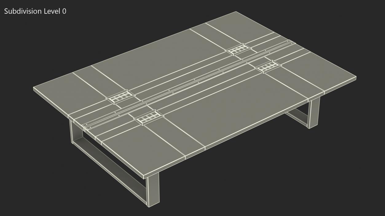 3D model Modular Conference Table with Data Ports