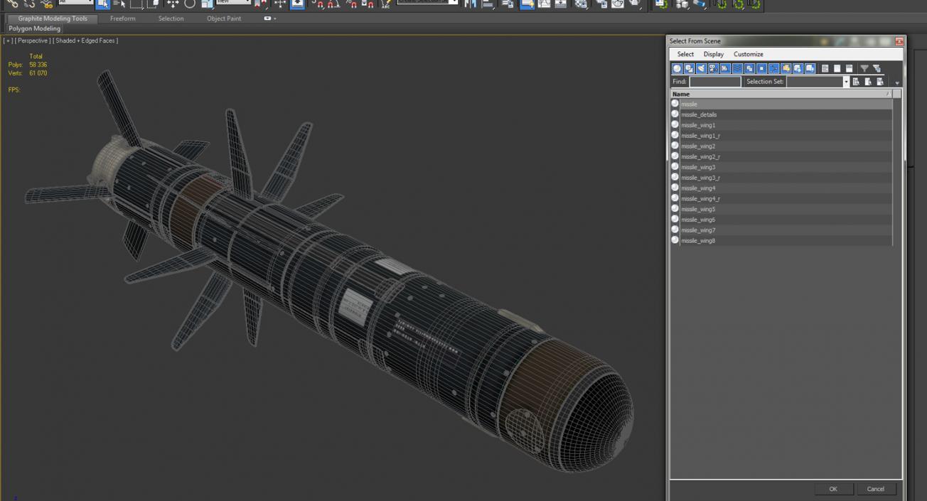 3D model Javelin Missile