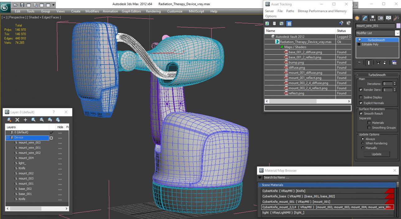 Radiation Therapy Device 3D model