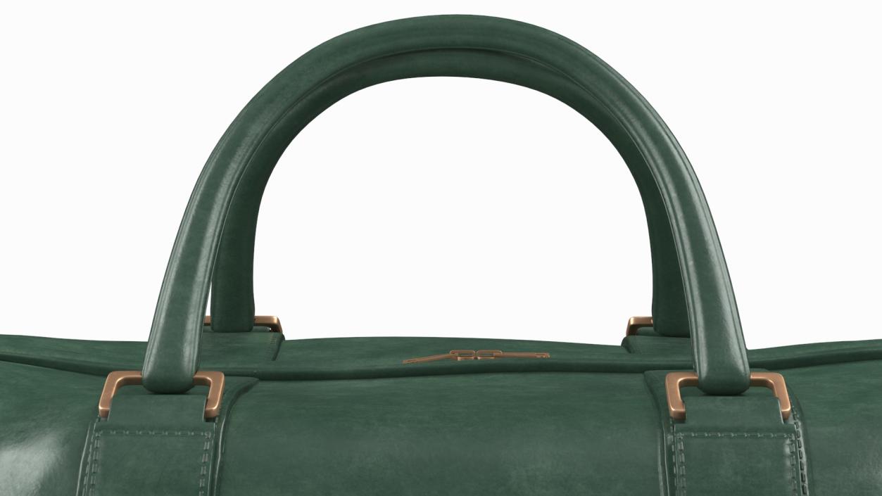 Leather Travel Bag Green 3D model