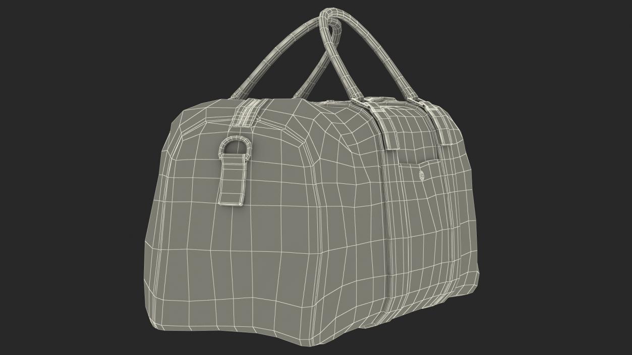 Leather Travel Bag Green 3D model