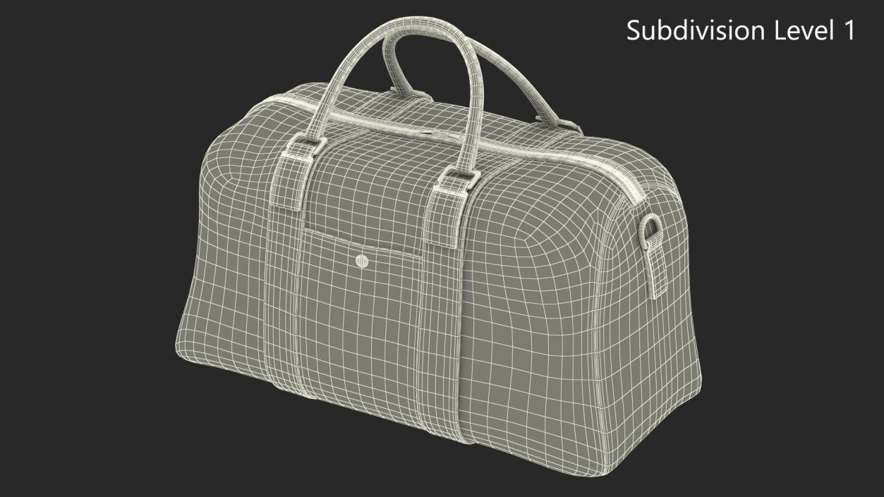 Leather Travel Bag Green 3D model