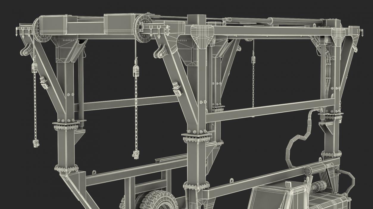 3D Combi-SC Straddle Carrier Dirty