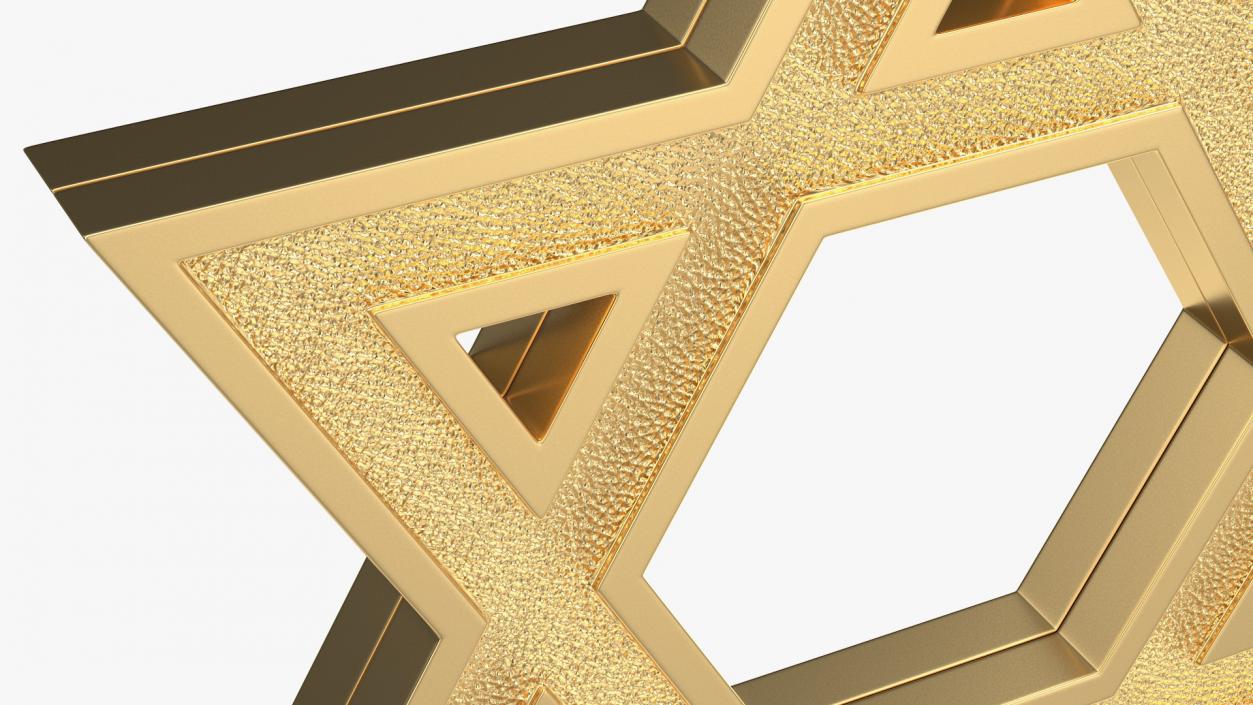 3D model Star of David Tree Topper Gold