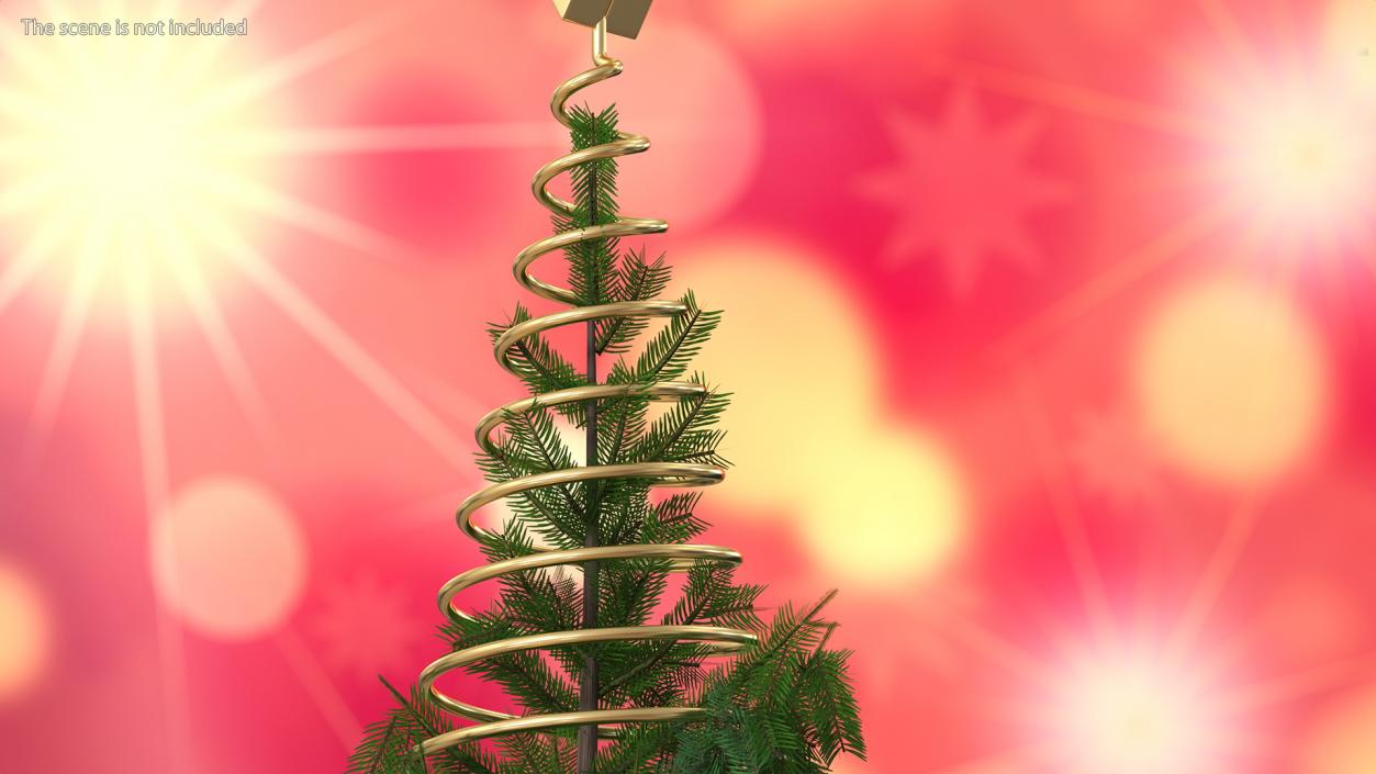 3D model Star of David Tree Topper Gold