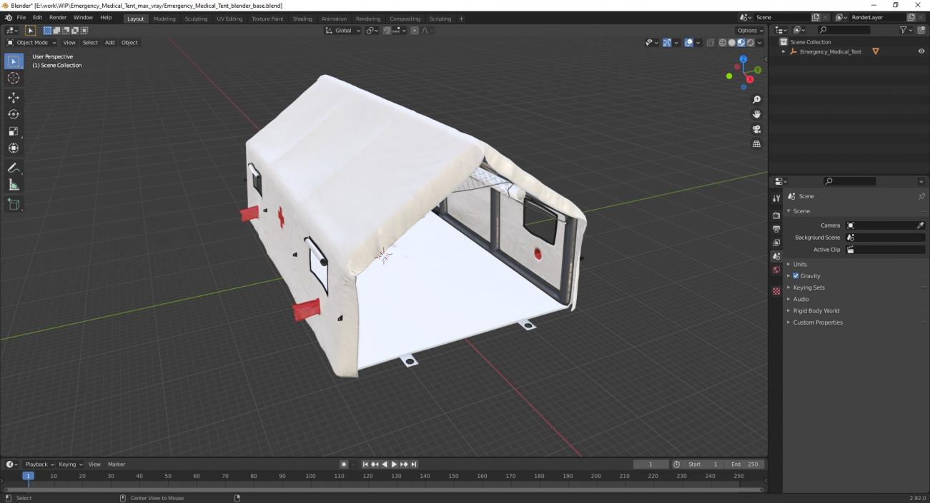 Emergency Medical Tent 3D