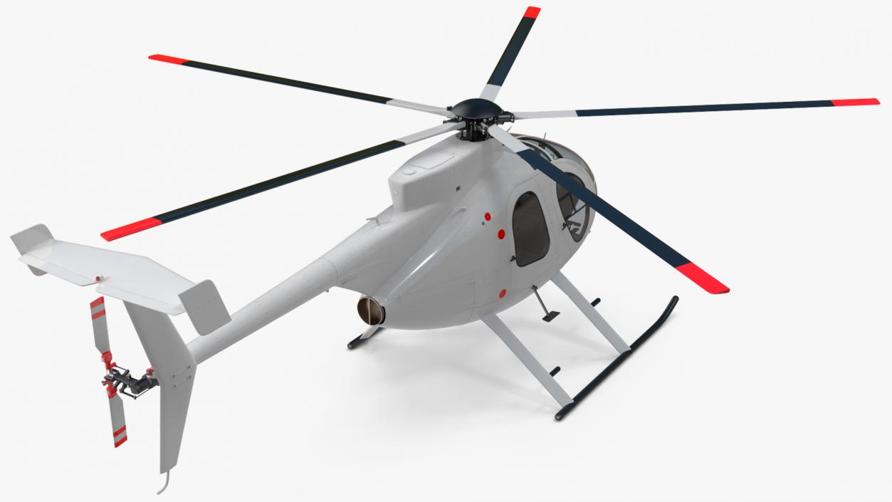 3D Light Utility Civilian Helicopter model