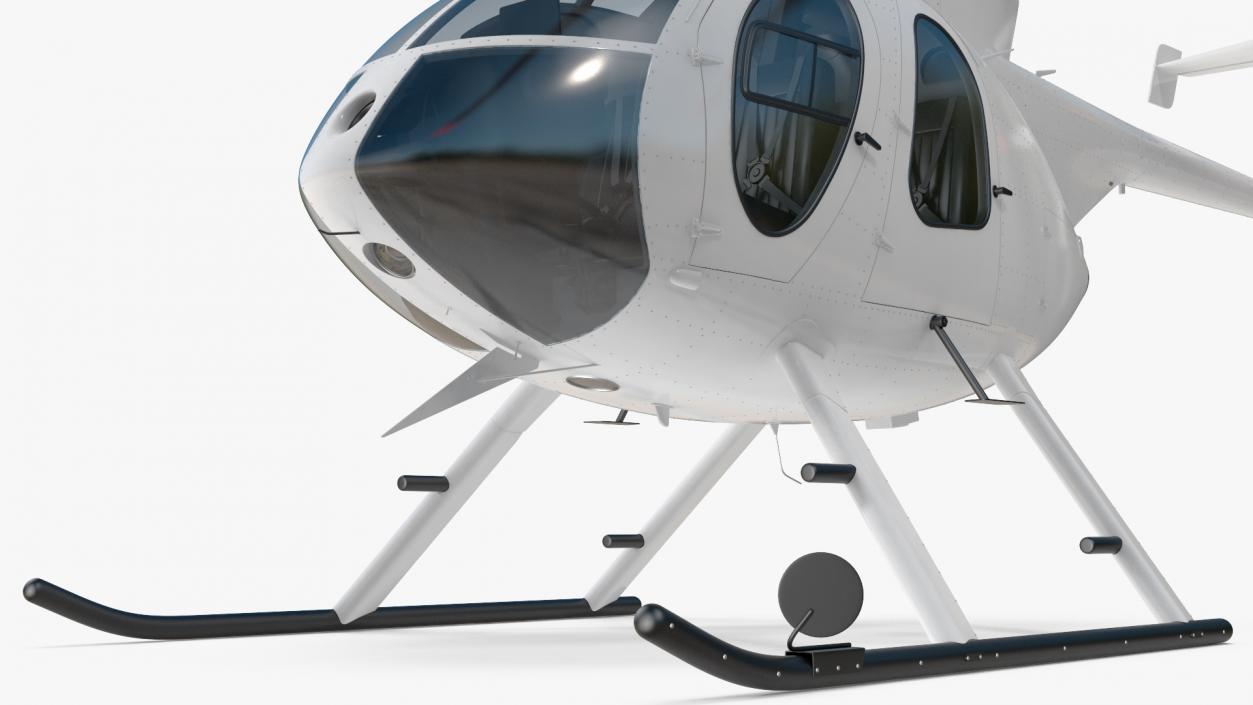 3D Light Utility Civilian Helicopter model