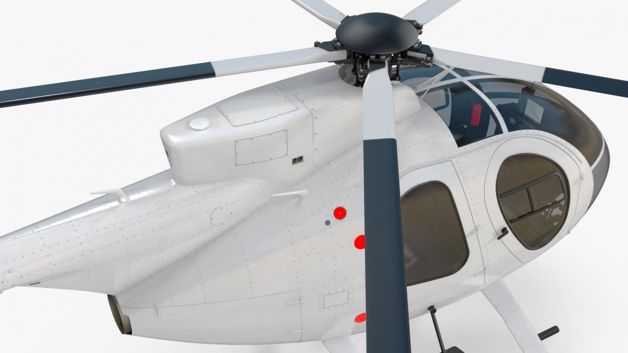 3D Light Utility Civilian Helicopter model