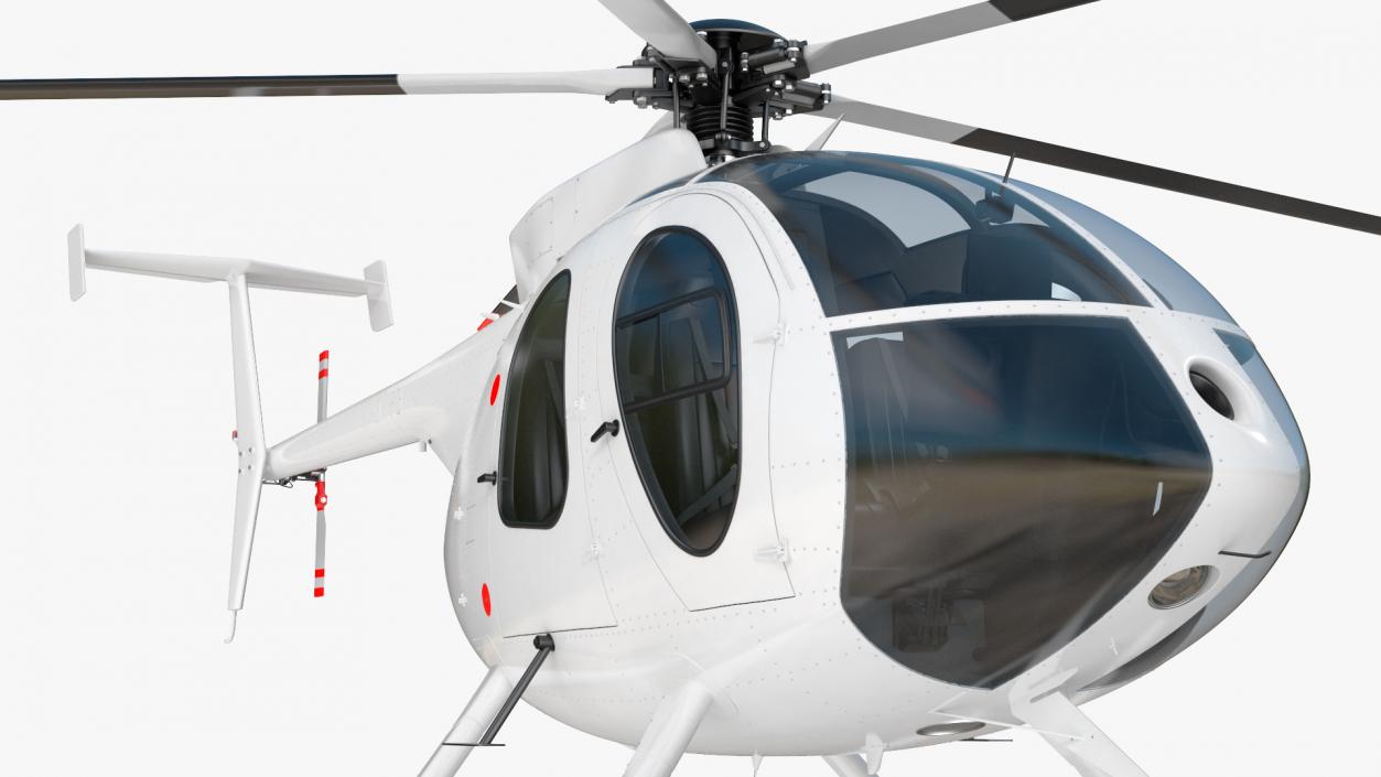 3D Light Utility Civilian Helicopter model