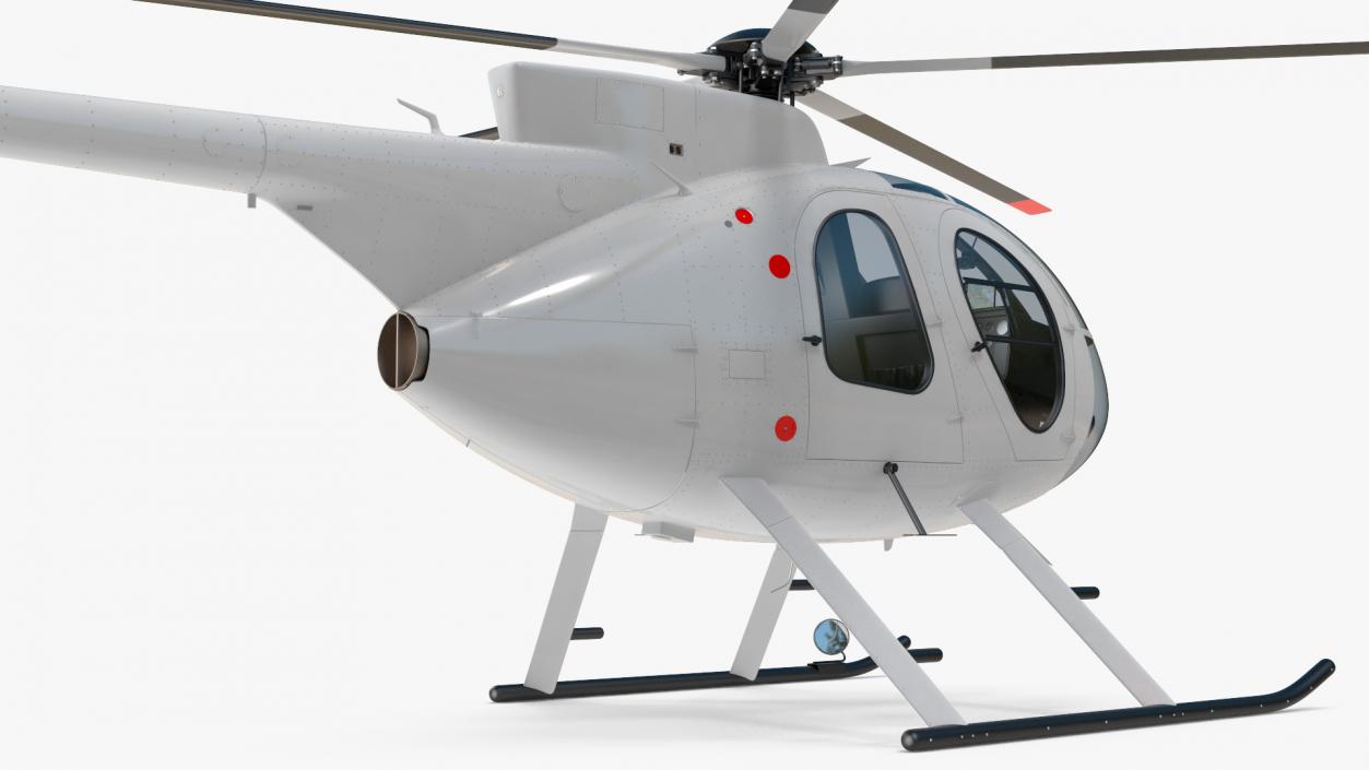 3D Light Utility Civilian Helicopter model