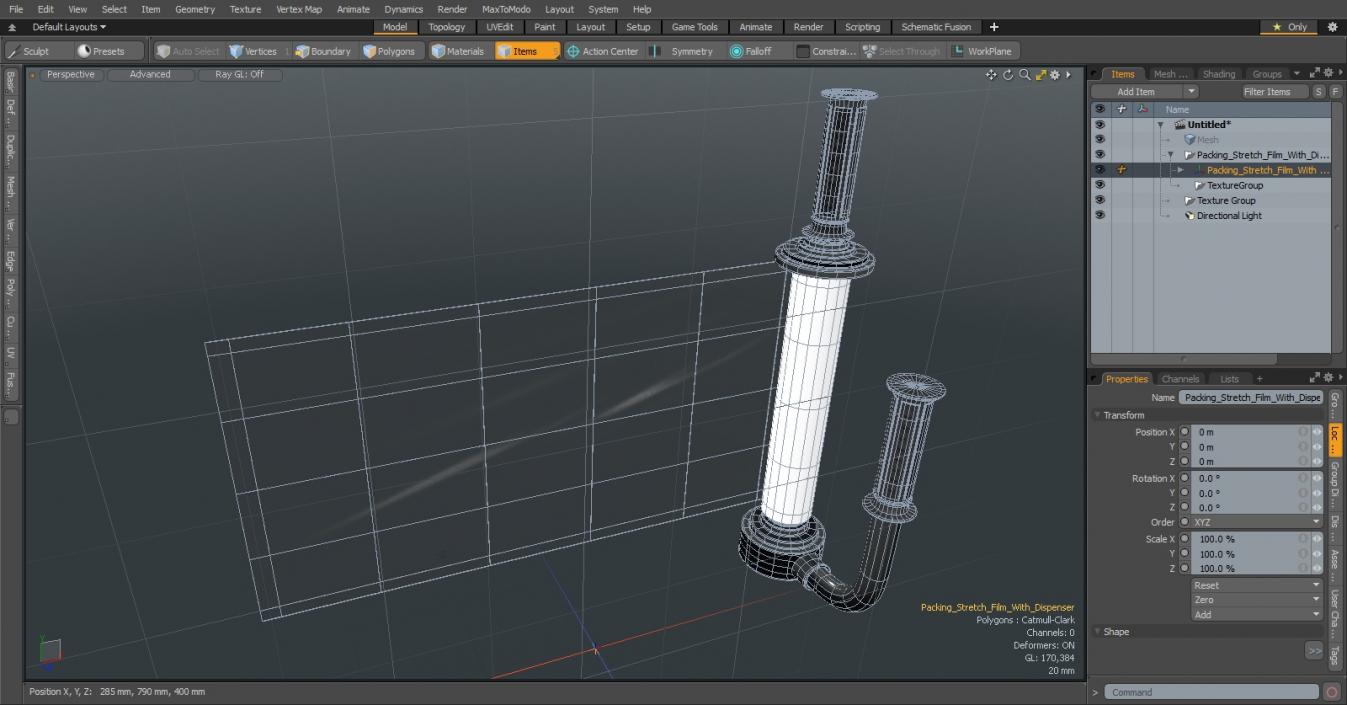 3D model Packing Stretch Film With Dispenser