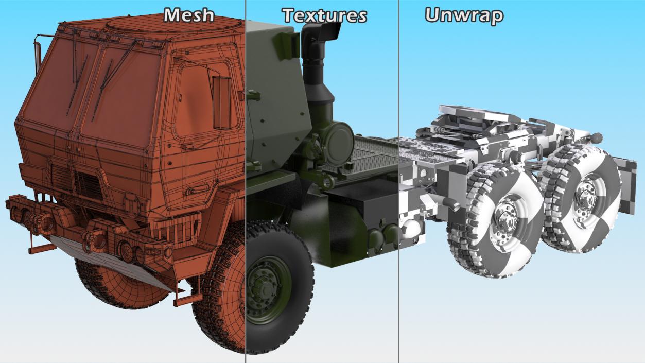 3D Military Tractor