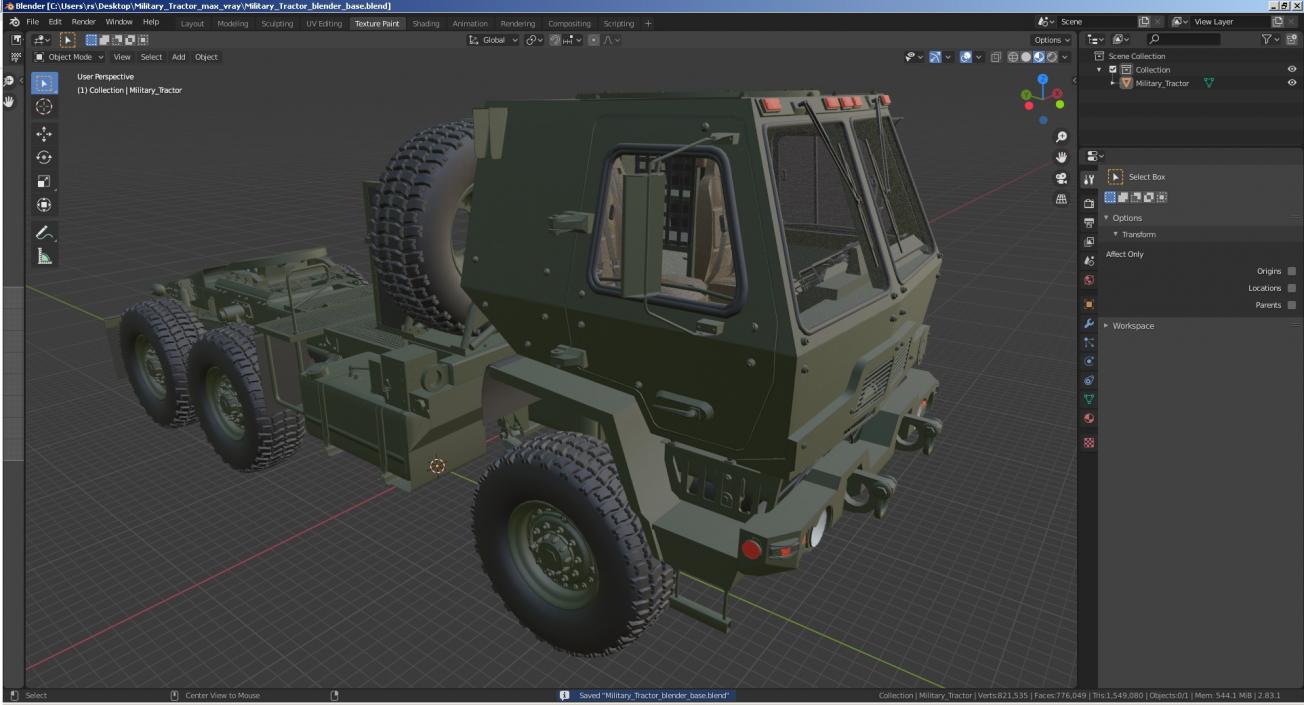 3D Military Tractor