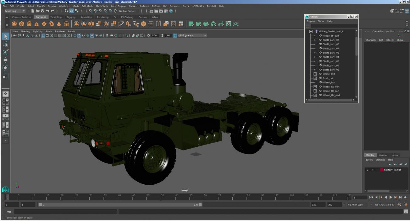 3D Military Tractor