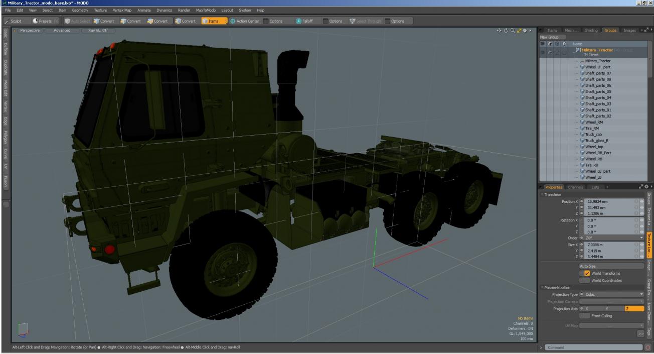 3D Military Tractor