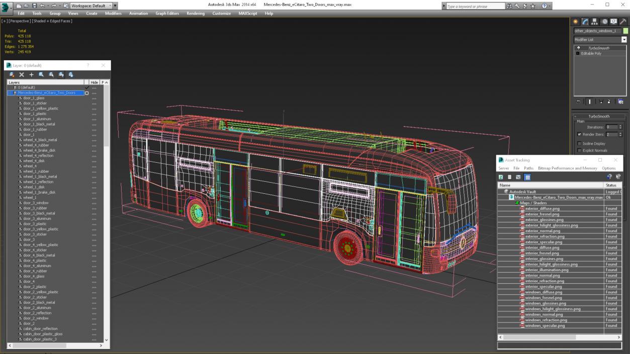 3D Mercedes-Benz eCitaro Two Doors