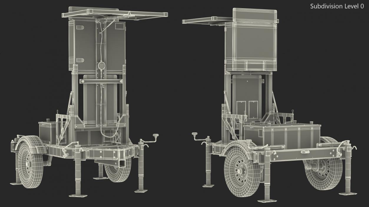 Mobile Matrix Display Trailer 3D model