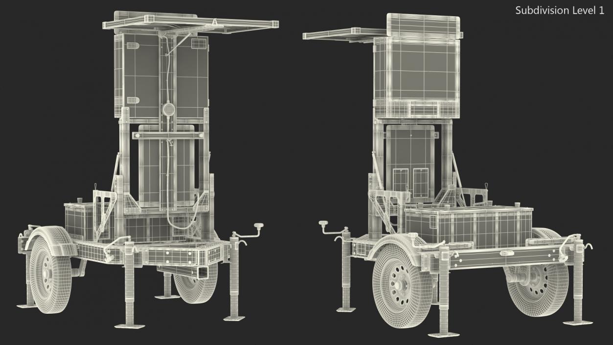 Mobile Matrix Display Trailer 3D model