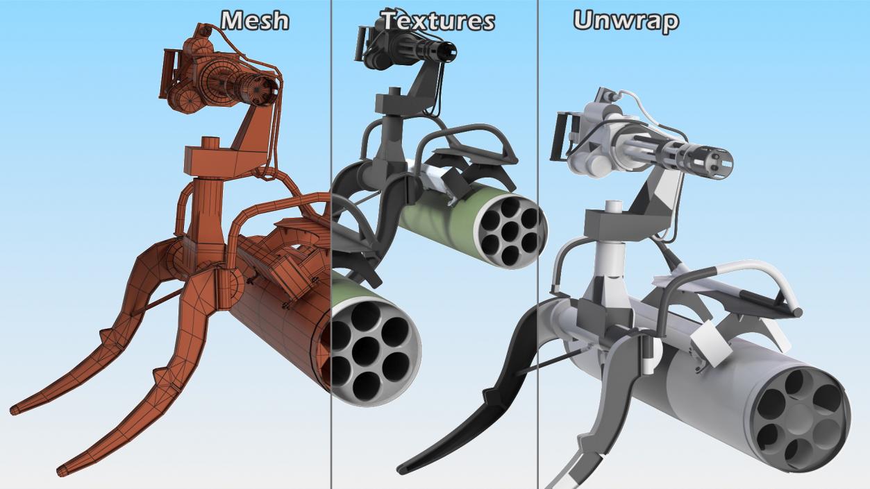 3D model Helicopter Armament Subsystem with Rocket Launcher