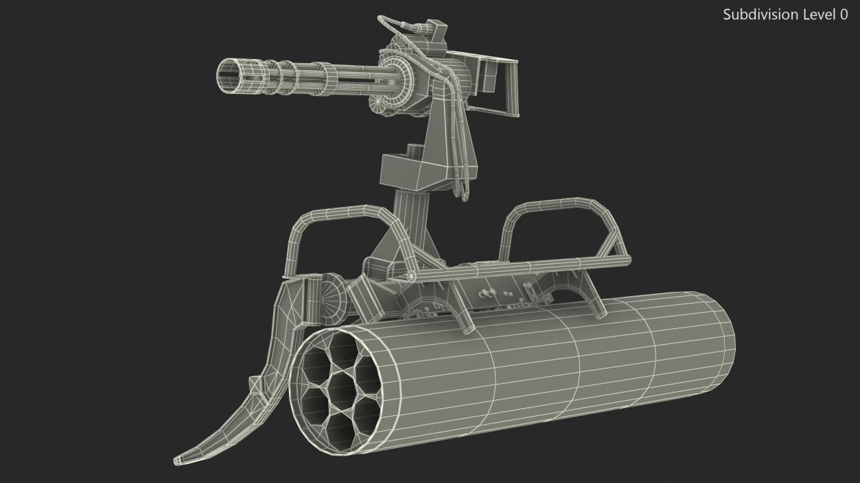 3D model Helicopter Armament Subsystem with Rocket Launcher