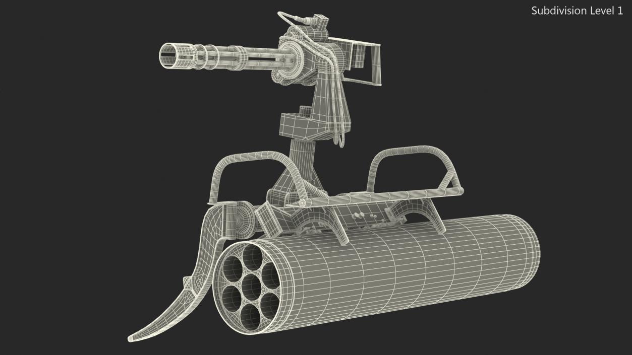 3D model Helicopter Armament Subsystem with Rocket Launcher