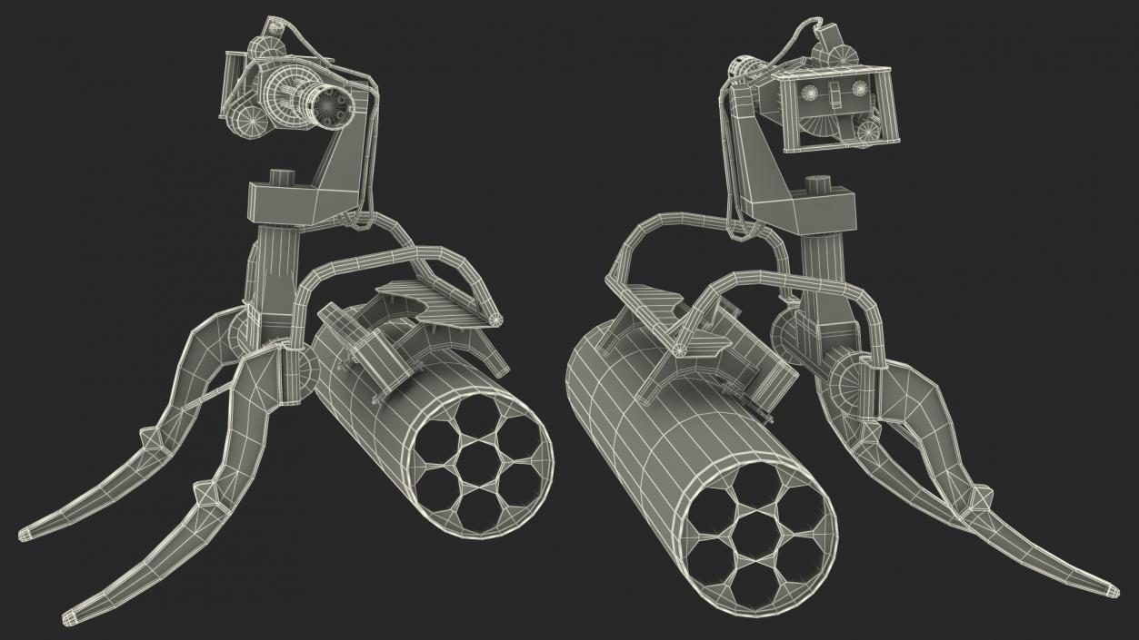 3D model Helicopter Armament Subsystem with Rocket Launcher