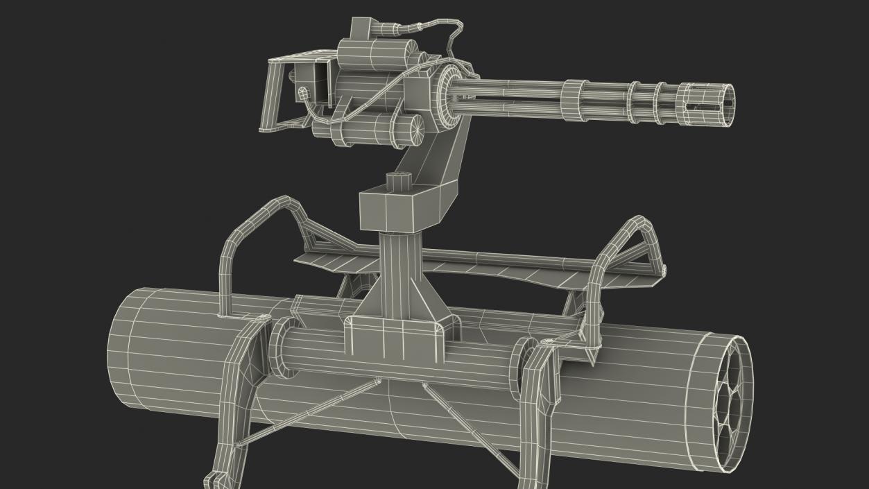 3D model Helicopter Armament Subsystem with Rocket Launcher