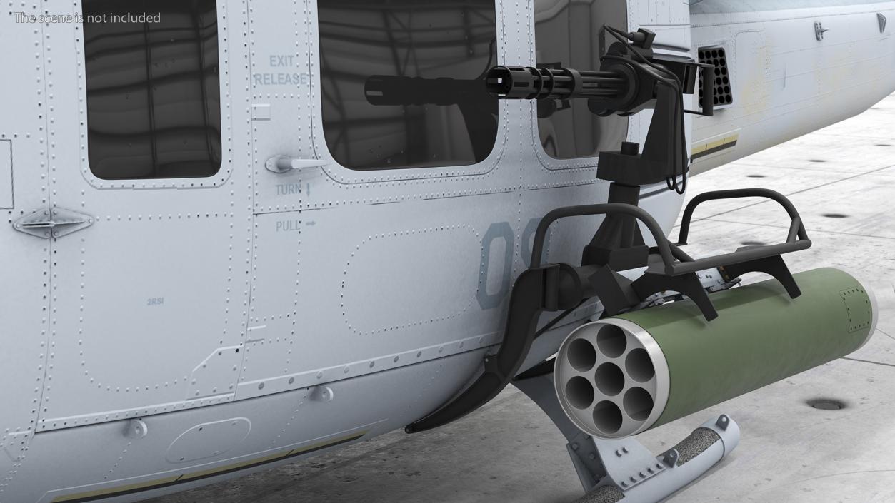 3D model Helicopter Armament Subsystem with Rocket Launcher