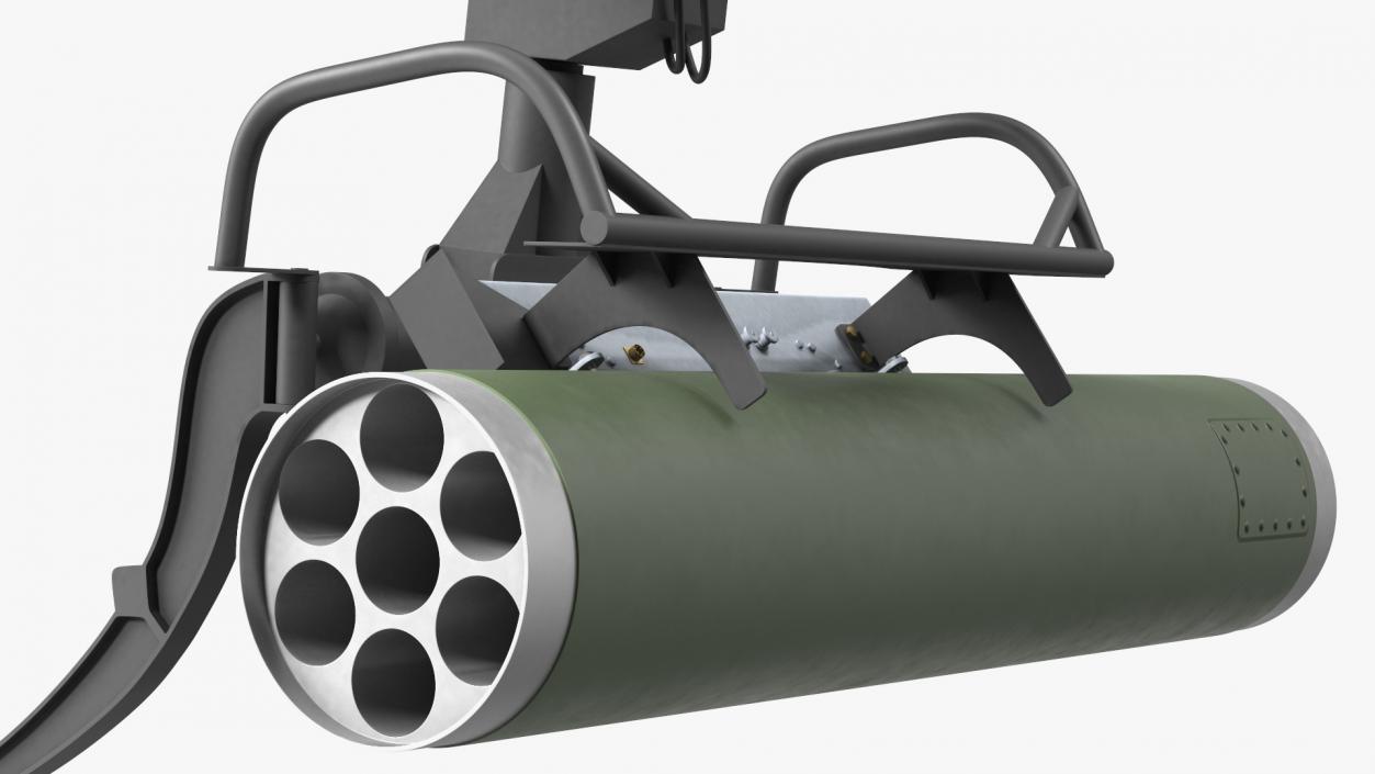 3D model Helicopter Armament Subsystem with Rocket Launcher