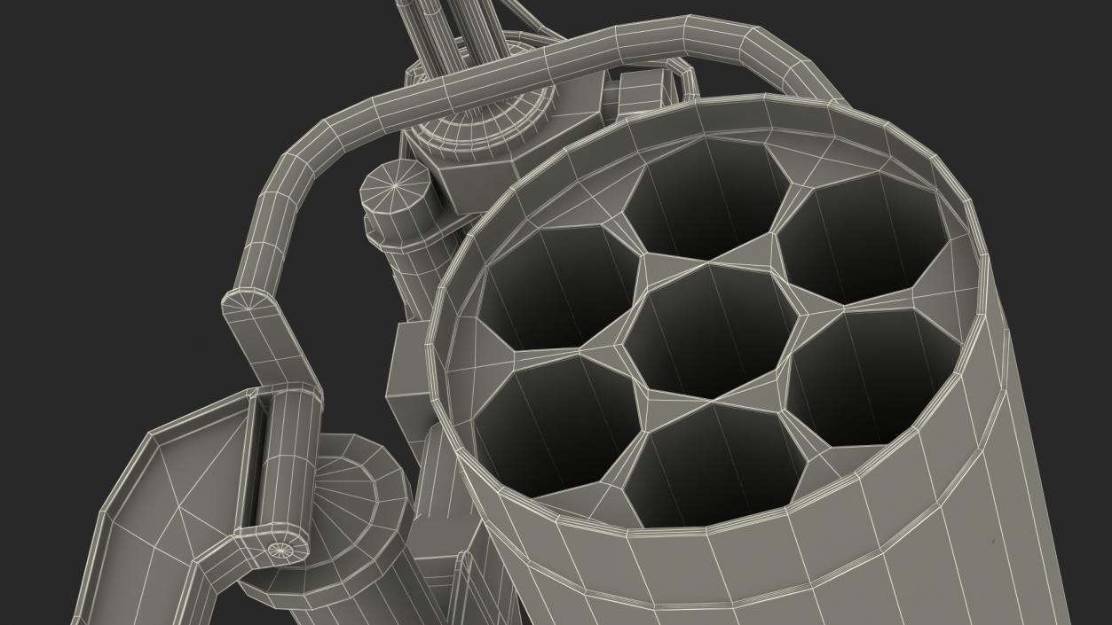 3D model Helicopter Armament Subsystem with Rocket Launcher